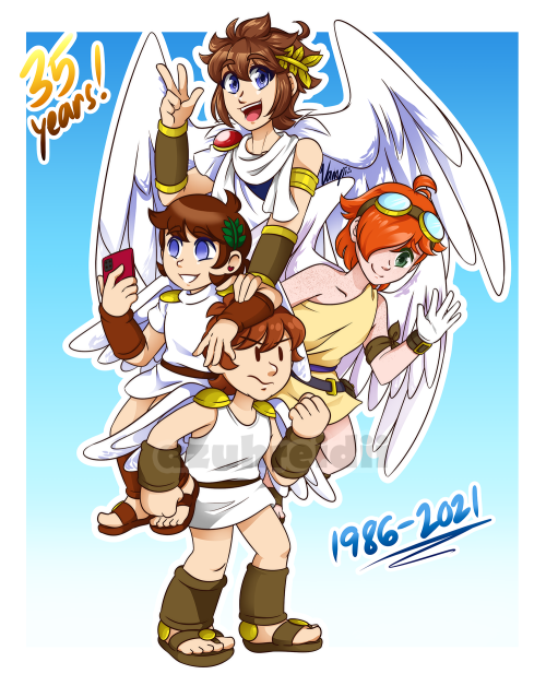 azuhreidii-arts:35 years of Kid Icarus!(1986-2021) Only the og peeps who’ve been following me since 