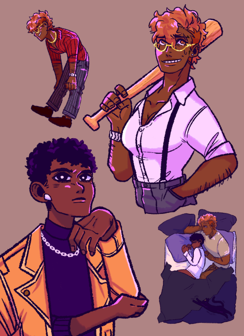 saltycoughdrop: tiny mob boss harrow and body guard gideon (gideon with a mullet is how i cope)