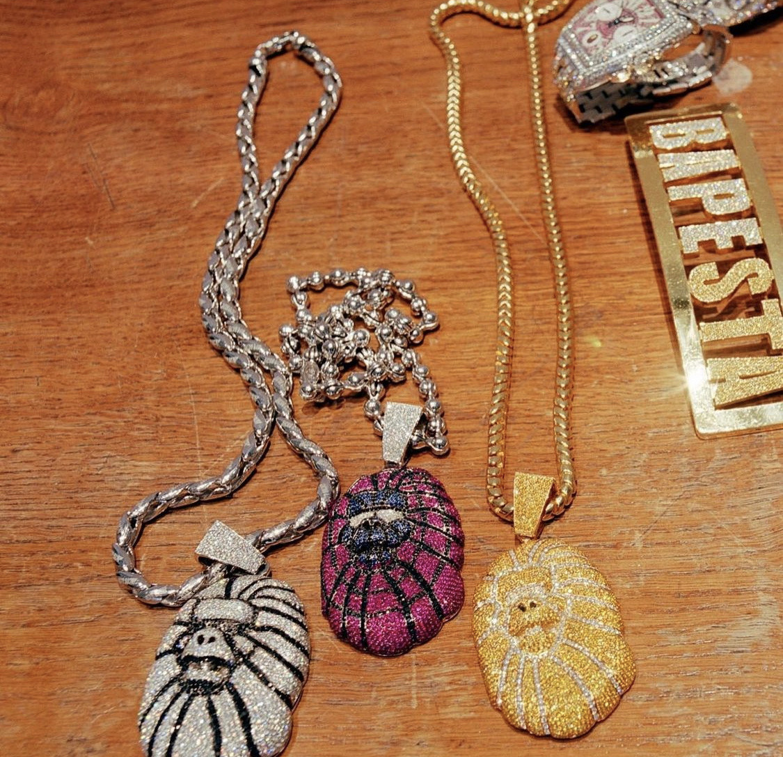 Nigo Bape Custom Vintage Pendant Necklace