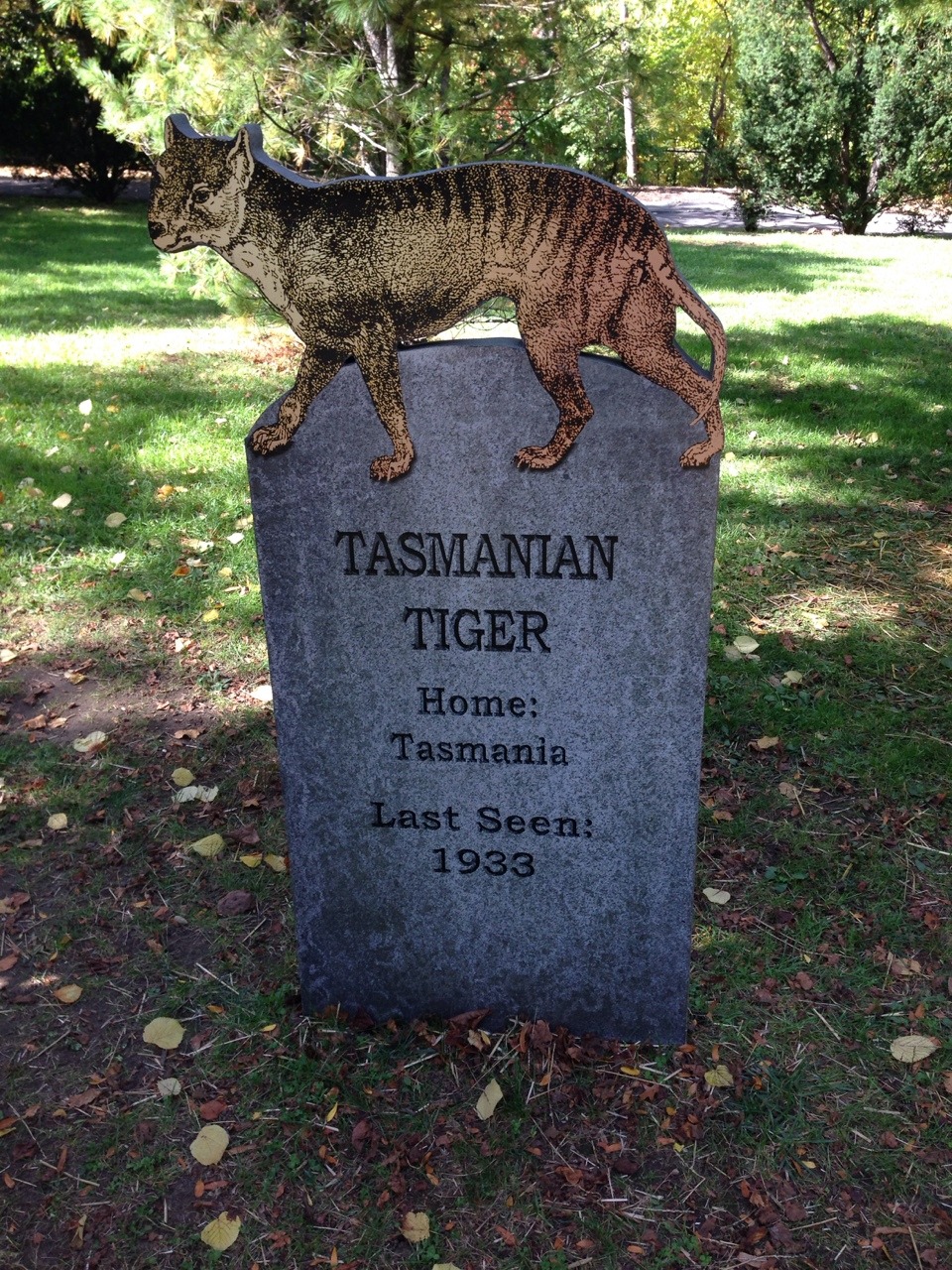 sixth-extinction:This is the Extinct Species Graveyard at the Bronx Zoo in New York.