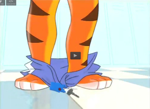 ripped-saurian:   meanwhile in a 2000 french commercial for frosted flakes/frosties  http://www.ina.fr/video/PUB2577896039/frosties-et-mielpops-porte-clefs-video.html  No underwear in it but  ohhhhhhhhhh myyyyyyyyyyy