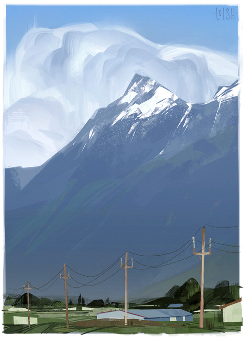 Some speedpaints based on pictures I took in Canada a while back! Craving large mountain landscapes.