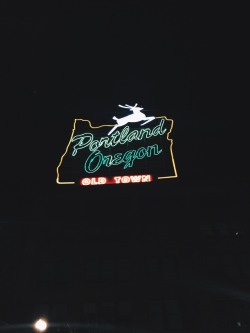 valenciaaa:  White Stag Sign x Oldtown Portland