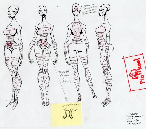starwars:  Early concepts for the beautiful - and exceptionally deadly - Asajj Ventress.