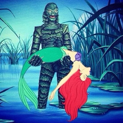 Bloody love this! #ariel #thelittlemermaid #swampmonster (Regram from @adaymartell)