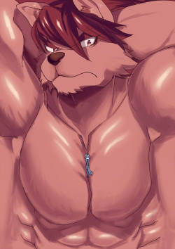 ryulabo88:  Rijo’s pecs with little wolf