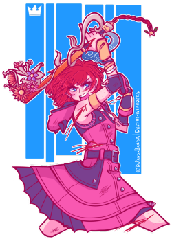 destiny-islanders: *Battles art-block by re-visiting a piece I abandoned weeks ago to finish the line-art and add color* Let Kairi fight in KH3 or I’ll flip a table   Twitter | Redbubble | Ko-Fi   