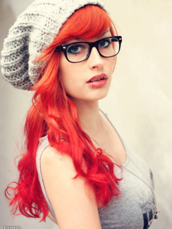 eroticnerdz:  A beautiful red headed nerdy girl. I can’t take my eyes off those beautiful eyes.