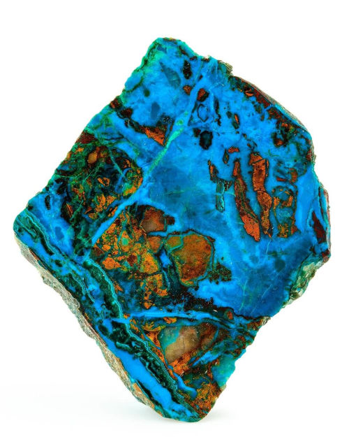 Polished Chrysocolla Slab - Bagdad Copper Mine, Yavapai County, Arizona