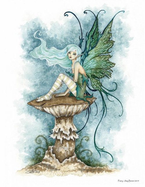 thefaeriefolk: Mushroom Fairy by Amy Brown