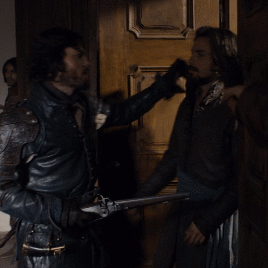 wanime:musketeers + physical affection