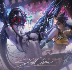 sakimichan:   Widowmaker nsfw pinup versions variation;3 &lt;3    PSD/ Hd jpg,video process,steps–https://goo.gl/i9VP9q  