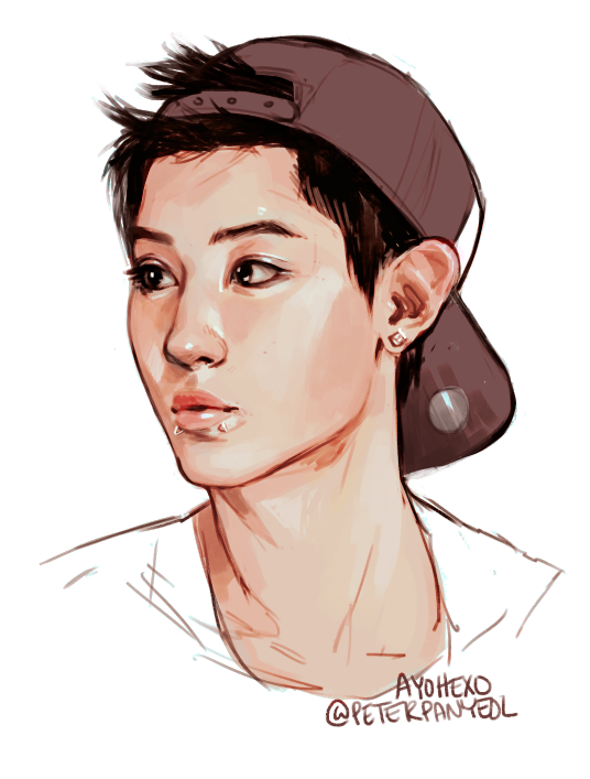 ayohexo:  chanyeol with piercings ;/////;  do not edit or repost  
