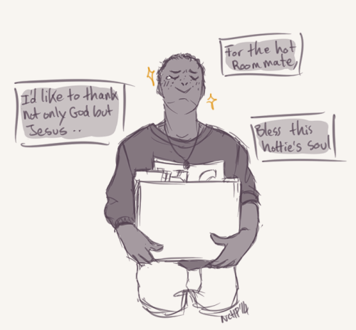 hathsinners:Alby no! (college AU vers)