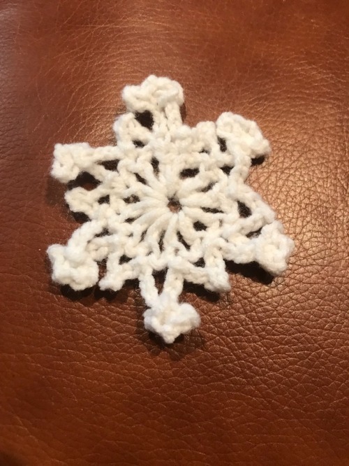 A friend wanted a snowflake for her Pussy Hat. She’ll be wearing it at the Women’s March on Washingt