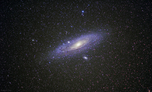 ohstarstuff:2.5 million light-years away lies the Andromeda Galaxy (M31). Andromeda is estimated to 