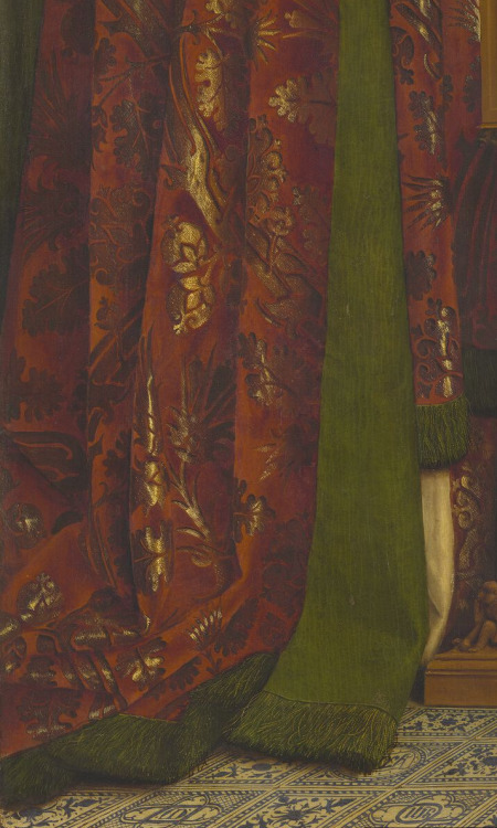 Van Eyck Brothers, Detail of robes worn by angel - from the Ghent Altarpiece - 1426-1432