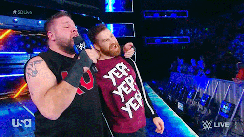 Porn Pics mith-gifs-wrestling: Kevin Owens and Sami