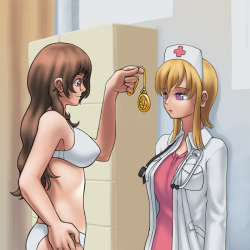 coredgoddess0600:  hootowl91:  “You would love to inspect me head to toe, wouldn’t you nurse?”  “Y-yes.”  “That would please me a lot.  You want to please me, don’t you?  You may even feel a tendency to have a deep-seated need to please