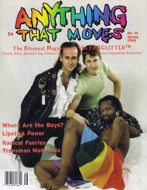 verilybitchie: Some of the iconic covers of bisexual magazine Anything That Moves (via bi histo