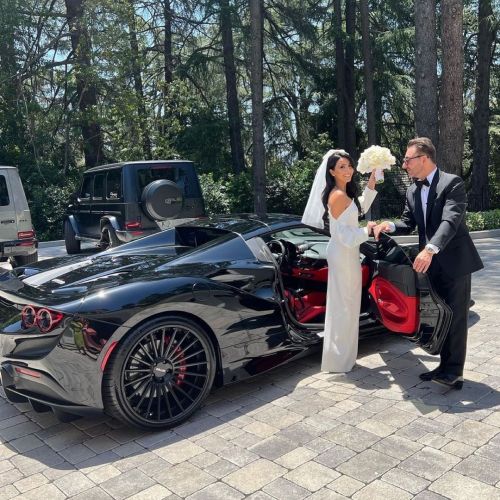 The only way Giovanna goes to her wedding  Ferrari F8 on GFG Anteb Forged Wheels  #ferrarifriday #fe