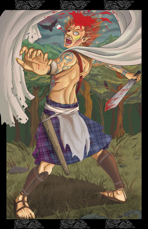 thespiderbane: My illustration for mythology class final project.I illustrated Celtic mythological h