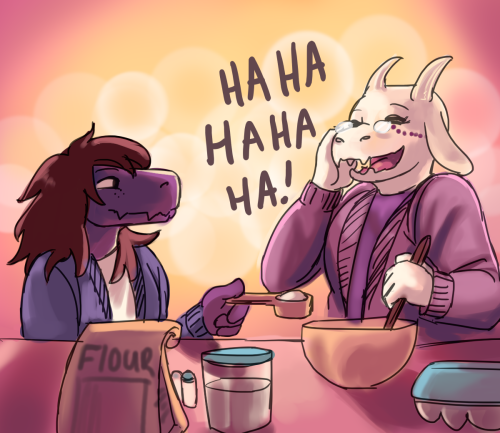 fuzzydeergirlart: How I can’t believe Susie an Kris had a wonderful sleepover, toriel made them panc