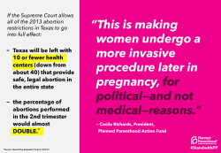 Ppaction:  What Happened In Texas: Abortion Restrictions In 2013 Caused A Wave Of