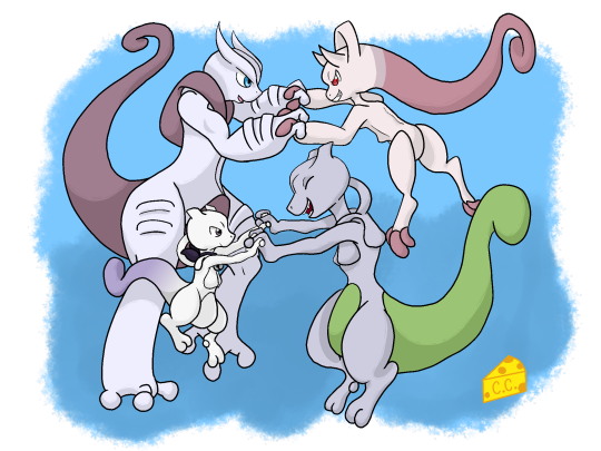 ✨Moxie2D on X: Remember when Mega Mewtwo Y was leaked and we all thought  it was Mewthree? I drew this back then  / X