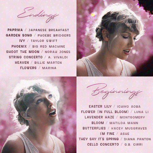 antoniosvivaldi: Spring — A Taylor Swift inspired playlistSpring is the season of new beginnings. It
