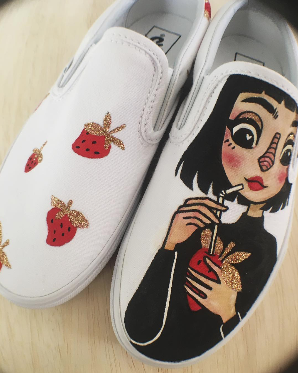 custom art vans shoes