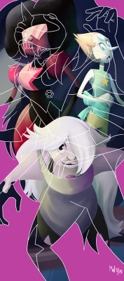 lynxgriffin:  And next again for this print series…the whole trio together for Alexandrite! 