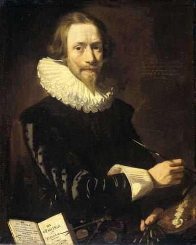 Self-Portrait, 1621, Museum of the NetherlandsZelfportret van de schilder Abraham de Vries. Staande,