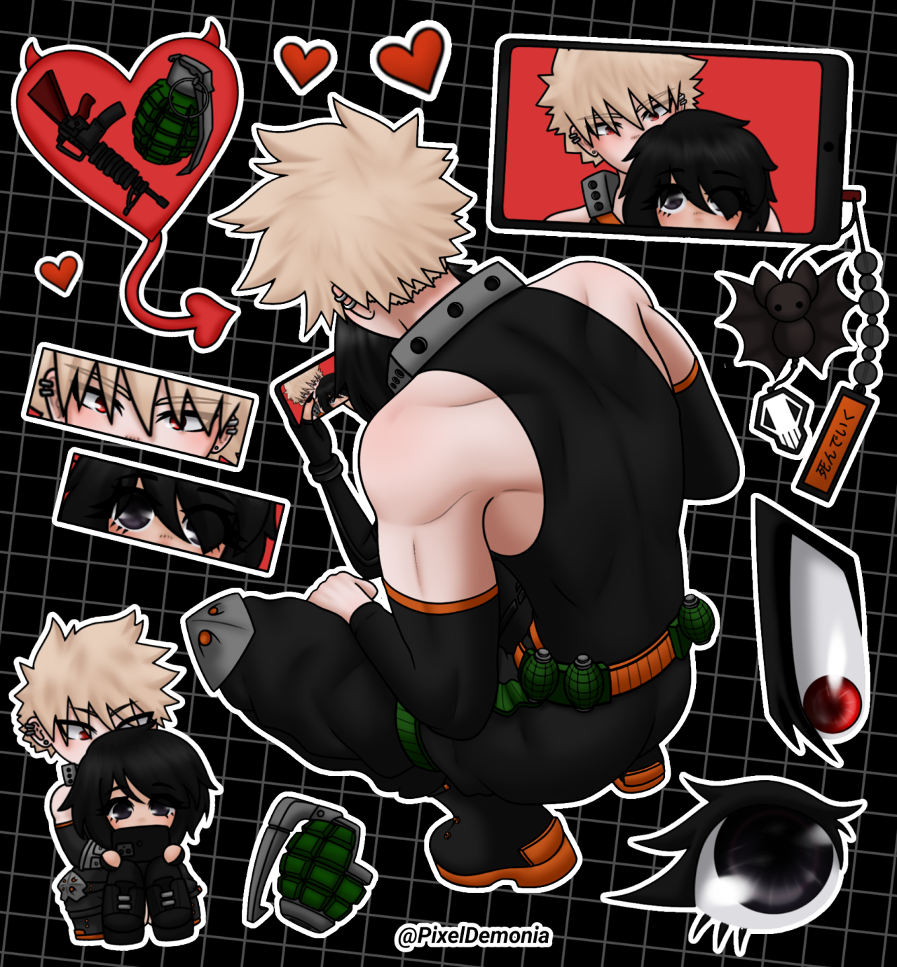 King on X: #bakugo from #BNHA #fanart #pixelart #Pixel #art  #artistsontwitter #anime #Hero  / X