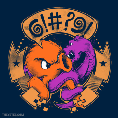 My Q*bert tee &ldquo;Game On&rdquo; is $11 at www.theyetee.com today for you retro gamers.