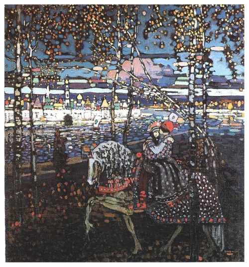 artist-kandinsky - Couple riding, Wassily KandinskyMedium - ...