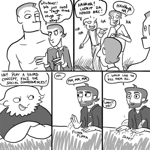 archivemod:  captainggkitten:  atamajakki:  ninastestanin:  noobtheloser:  These are the first ten comics in a zero-effort, wrote-itself story about my D&D group. Somehow the response I got to this was better than the response I get to 90% of the