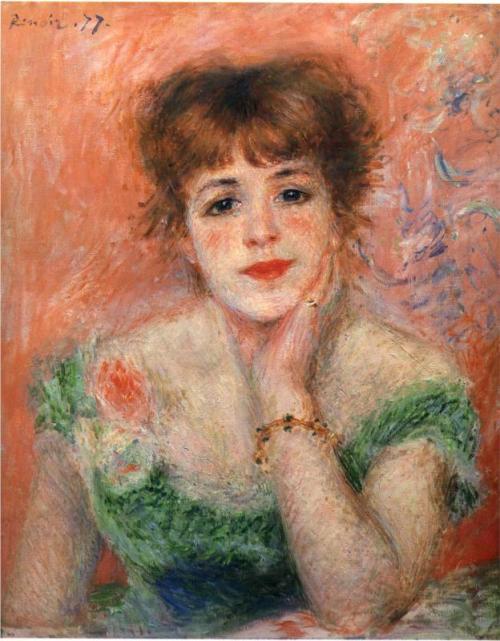 Jeanne Samary in a Low Necked Dress, 1877, Pushkin MuseumPierre-Auguste Renoir