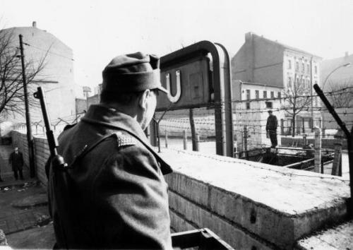 On 1st April in&hellip;1964 Sentry on the western side of the Berlin wall looks across at his co