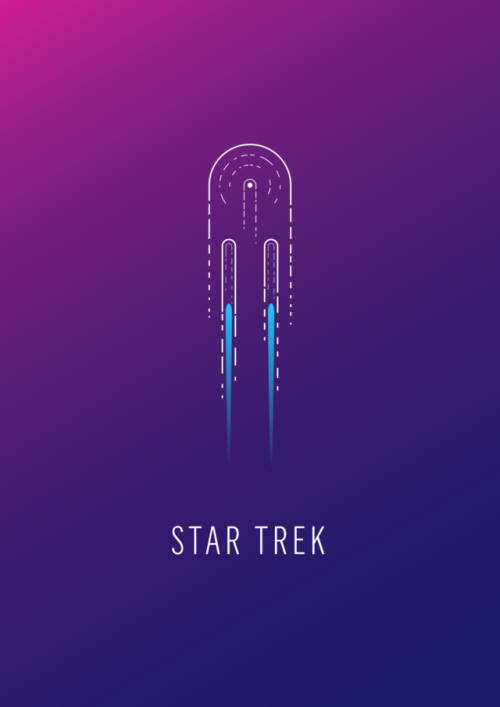 madrodent: Minimal Space - minimalist science fiction film postersStar Trek