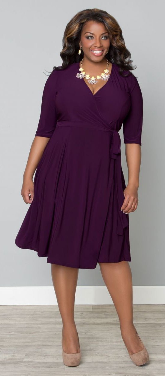 plussizeebony:  Nakeesha Witherspoon in Kiyonna’s Rumor Ruched Dress, Essential