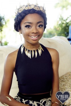 sheabuttahgawd:  mrcincity:  beautiful-dad:  thepowerofblackwomen:  Exclusive Cover Story, part 2: Skai Jackson for YSB Now, 2016  look at my daughter  When you’re literally black royalty  Skai is everything omg 