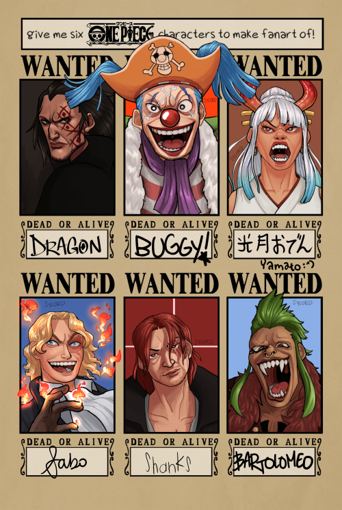 six character requests from twitter! 