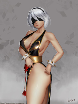 easonxxxxxx:  NieR:Automata - 2B(Chun Li