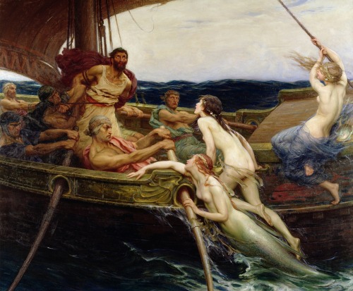 Ulysses and the Sirens 1909by Herbert James Draper (Classicism; English, 1864-1920)