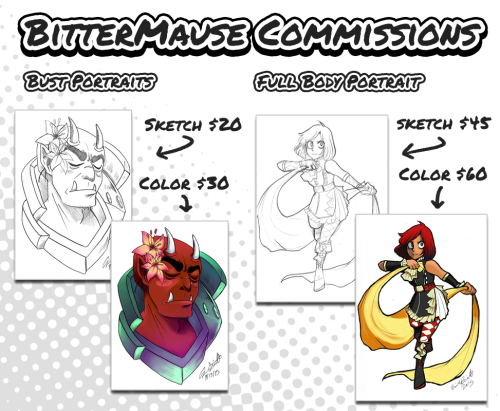 bittermause: Updated Commission Sheet for 2016!  Status: OPENCommissions are re-opened in order