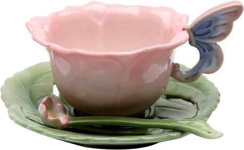 peachblushparlour: Rose Cup and Saucer, Set of 2