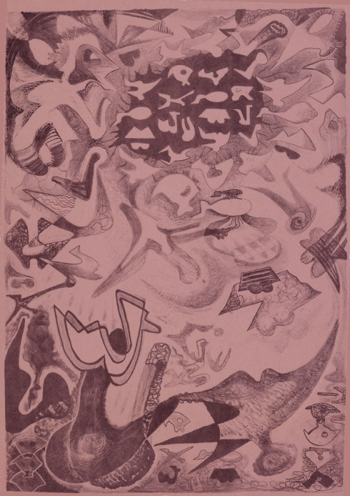 June Wayne, “The Cavern,” ca. 1948. Lithograph.Collection UCLA Grunwald Center for the Graphic Arts,