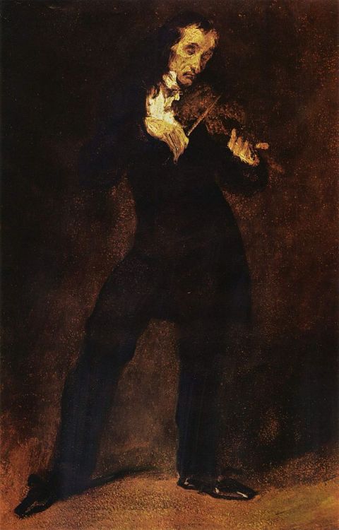 Portrait of Paganini, Eugène Delacroix, 1832