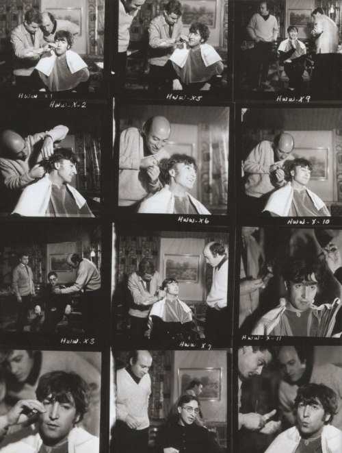 misanthrope1993:John getting his hair done, 1966.